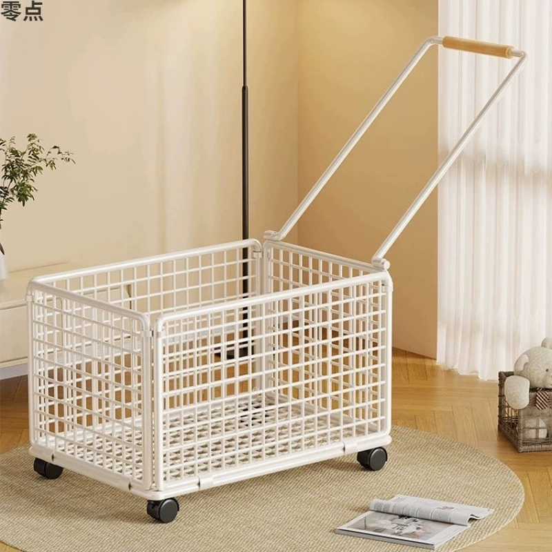 Корзина для грязного белья большой емкости с колесами для домашнего использования, портативная корзина для грязной одежды Iron Art для ванной комнаты и спальни.