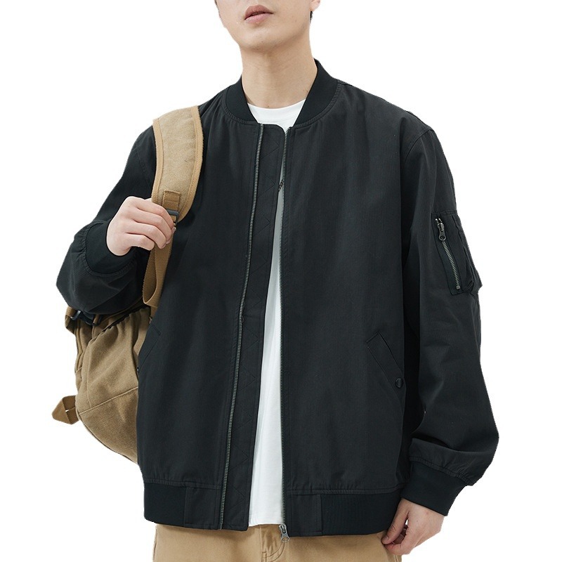 Veste de baseball ample décontractée en coton pour hommes, nouvelle collection printemps et automne_voghion.com