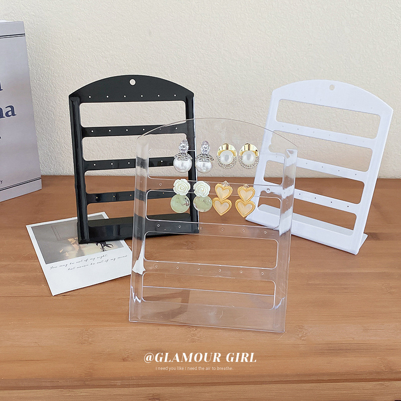 Acrylic earring board earring storage rack fashionable simple high-end display rack earrings window display rack wholesale