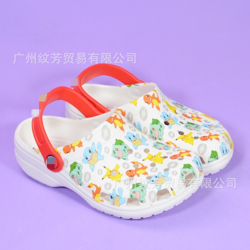 Summer Croc Shoes Pikachu Minion Classic Children's Slippers Outdoor Cute Non-Slip Waterproof Cartoon Style