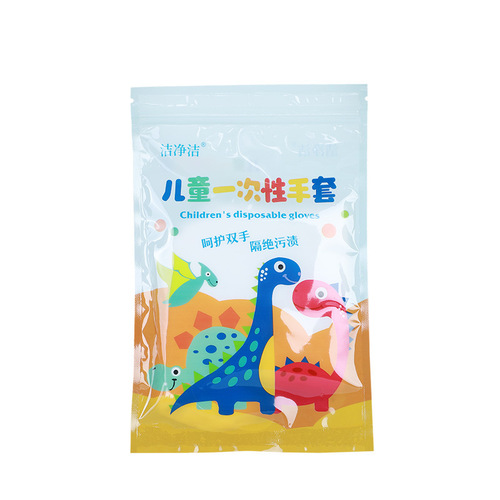 Children's Thick Disposable Gloves, Student Dining Food-Grade PE Material, Plastic Transparent Gloves for Kids Drawing