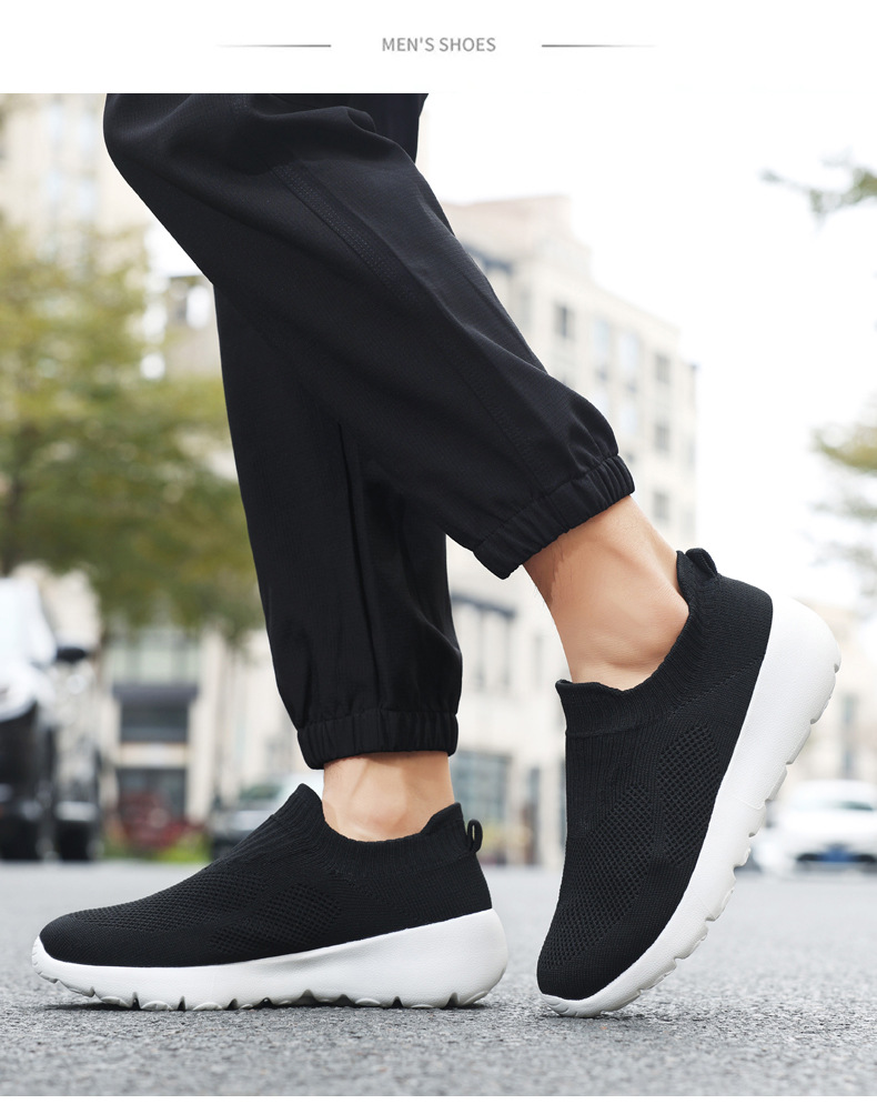 New Large Size 46 Lightweight Couple's Casual Slip-On Lazy One-Piece Mesh Driving Shoes_vogvips.com