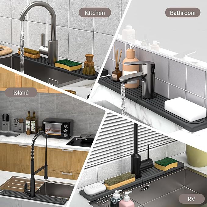 Grifos de agua silenciosos transfronterizos de agua de cocina de baño de agua de absorción de agua de barro de algas almohadilla dura almohadilla de secado de lavado de manos