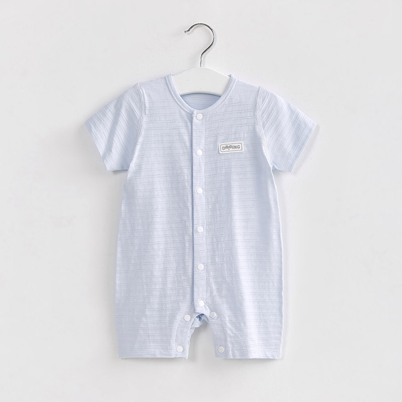 Bebé mono verano delgada recién nacido Ropa aire acondicionado entrepierna abierta mameluco manga corta masculina y femenina Bebé Ropa de verano