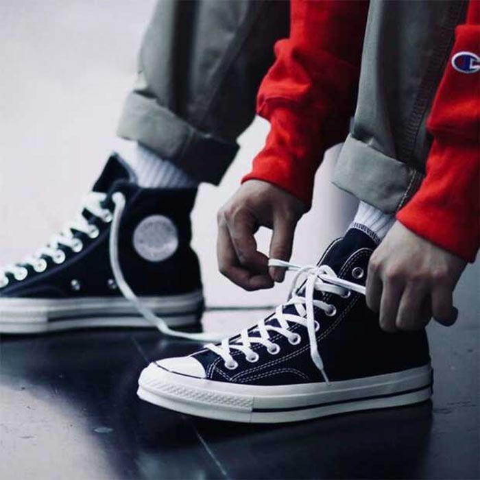 Putian High Edition 1970s Classic Canvas Shoes Women's High Top Casual Men's Shoes Milk Tea Retro Blue Bottom Vulcanized Lovers Shoes