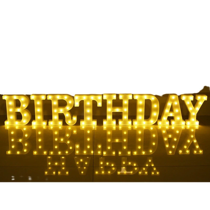 LED-буквы для дня рождения с подсветкой, надпись Happy Maryme/Marryme, яркие символы, декоративный файл, творческая сцена для украшения комнаты
