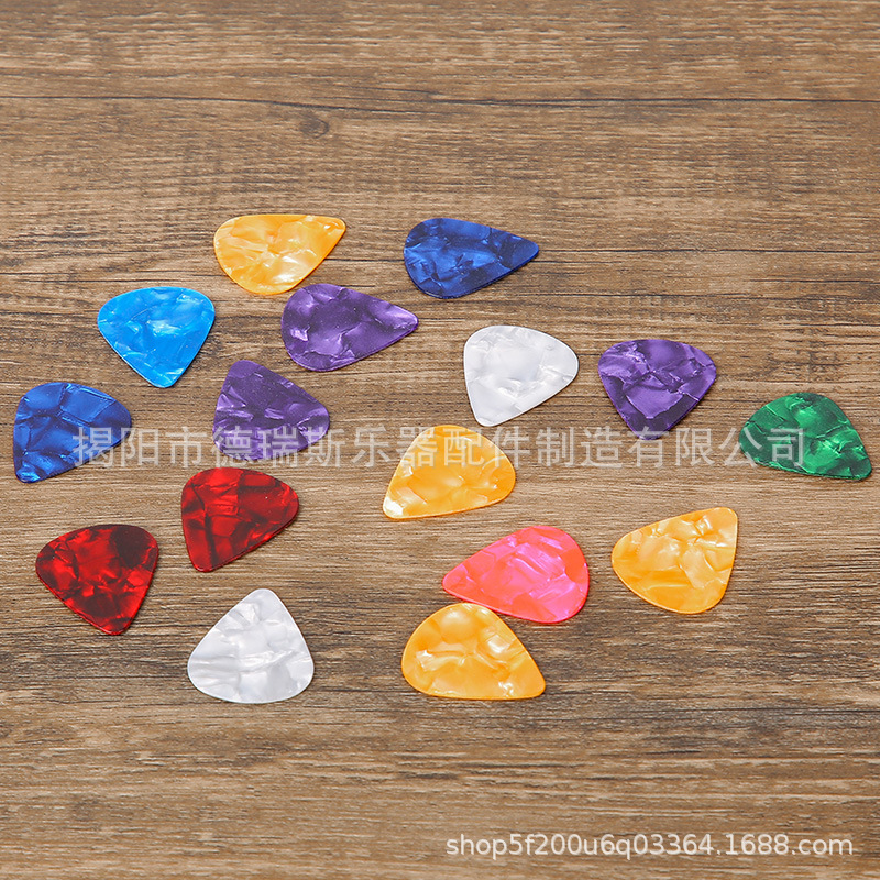 Púas de guitarra de celuloide ABS, accesorios para instrumentos musicales, recomendadas para venta al por mayor, impresas, grabadas a una o dos caras, para guitarra acústica