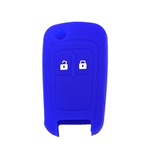Suitable Chevrolet Aveo RV Folding 2-button Silicone Key Case Soft Rubber Key Cover Car Remote Control Protective Case