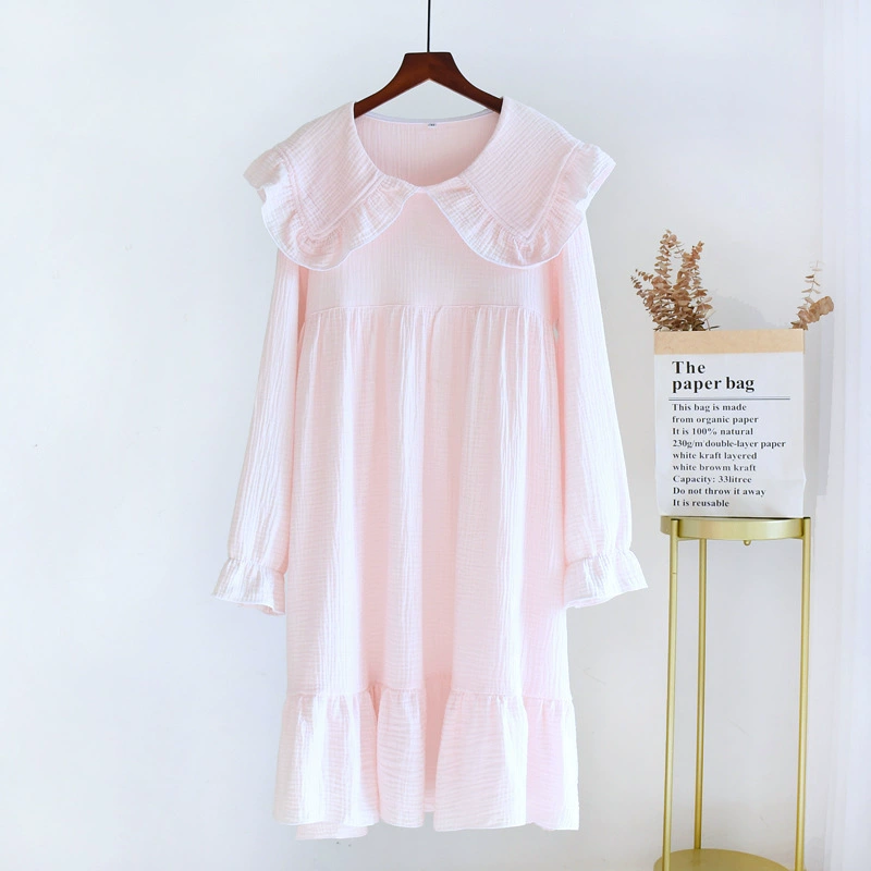 Pijama, марлевая летняя блуза с длинным рукавом, тонкая юбка, корейский стиль, плюс размер