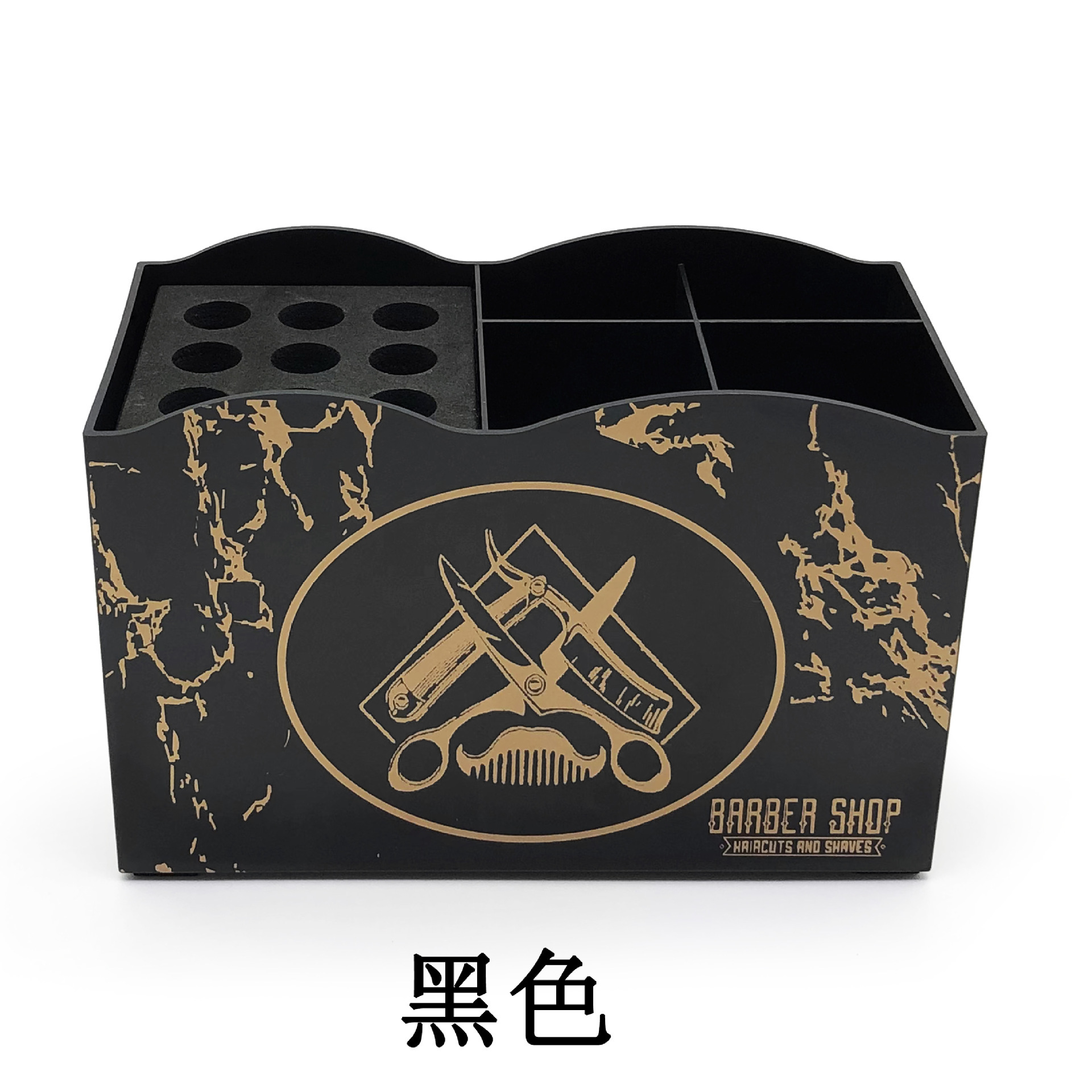 En stock caja de almacenamiento de herramientas de peluquero 5 capas tijeras de peluquero peine clip holder salon styling herramientas de almacenamiento rack