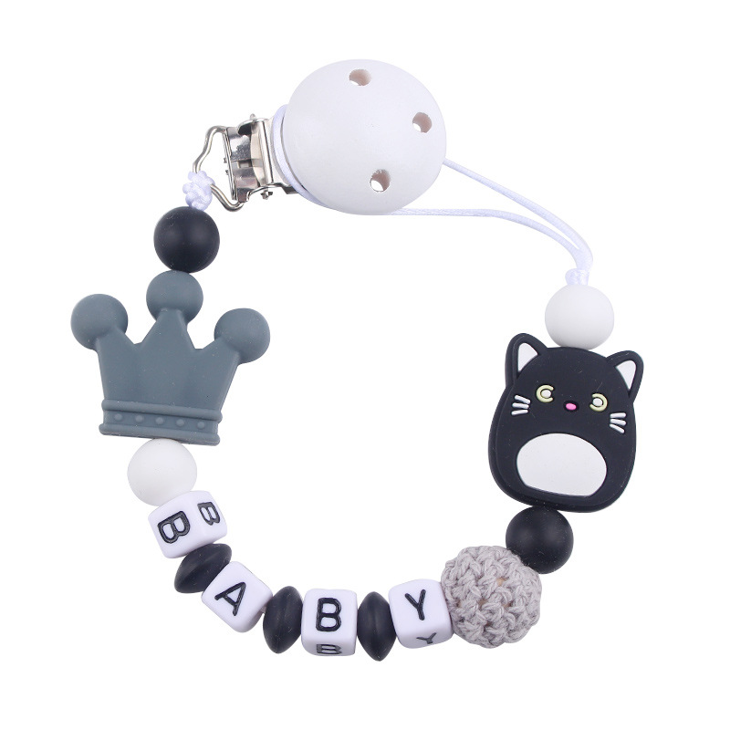 Productos para bebés amor clip de tetina dibujos animados creativos juguetes unicornio silicona molar tetina cadena anti-caída cadena