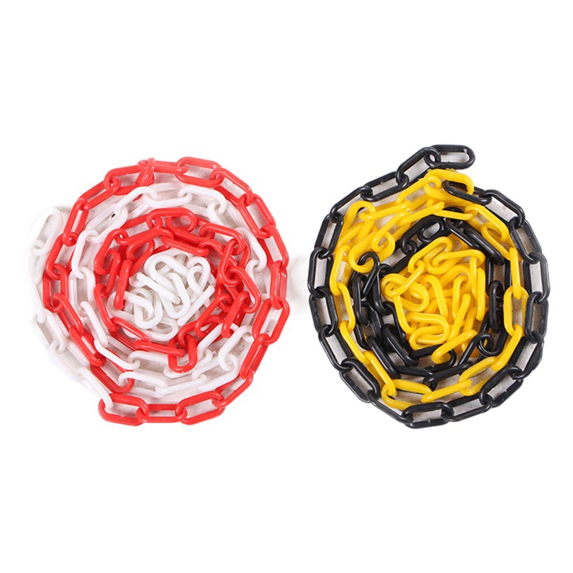 Warning chain road cone chain PE red White Yellow Black warning column protective chain clothing chain road isolation plastic chain