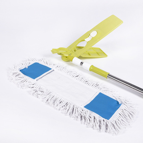 Large 65cm flat mop with extended cotton thread stainless steel dust mop factory direct sales one piece drop shipping