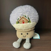 英国冬季新品jc可爱毛绒雪球安抚毛绒玩具生日礼物