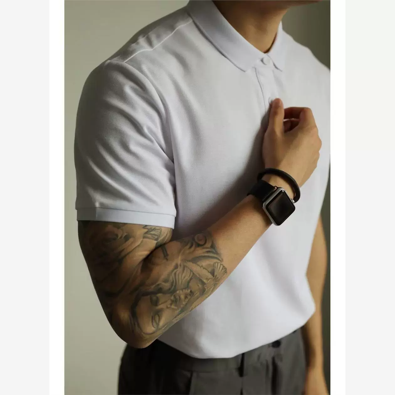 Поло дизайна, футболка для отдыха и работы, тренд сезона, slim fit