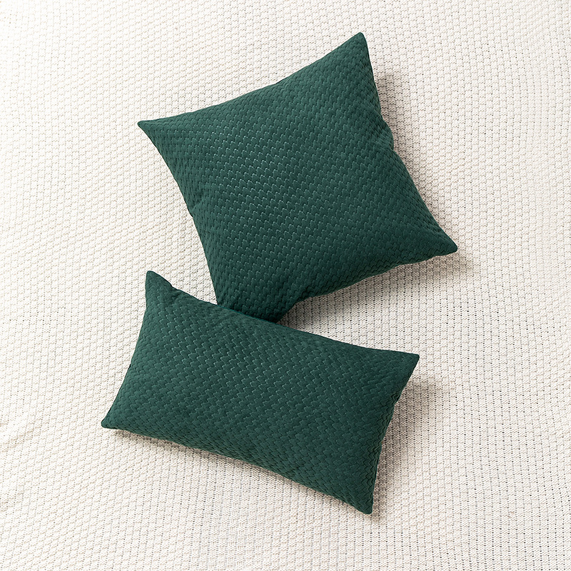 New Nordic Simple Dutch Velvet Three-Dimensional Embossed Twill Large Pillow Cushion Sofa Waist Pillowcase_voghion.com