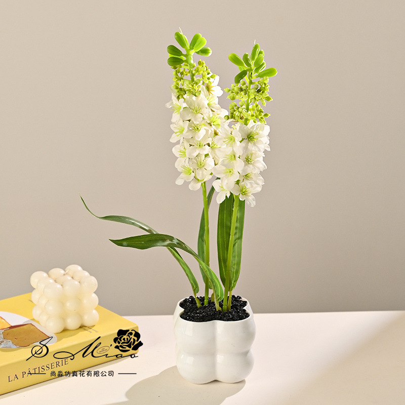 Flores falsas hintiazos pequeños bonsai creativos flores de simulación decoración del estudio en el hogar decoración verde artificial simulación de maceta image 1