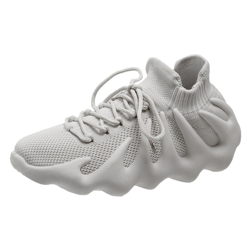 2024 nuevo vuelo tejido pulpo casual zapatilla coreana moda pareja zapatos transpirable calcetines volcánicos zapatos de los hombres y las mujeres