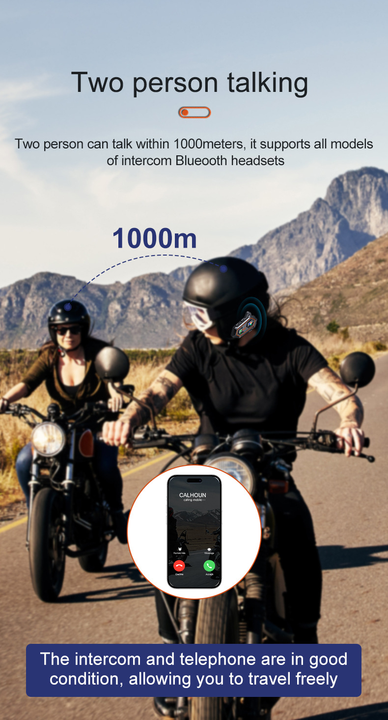 Cross-Border Y202X Helmet Bluetooth Headset Qualcomm Waterproof and Dustproof Long-Lasting Motorcycle Helmet Dual Intercom