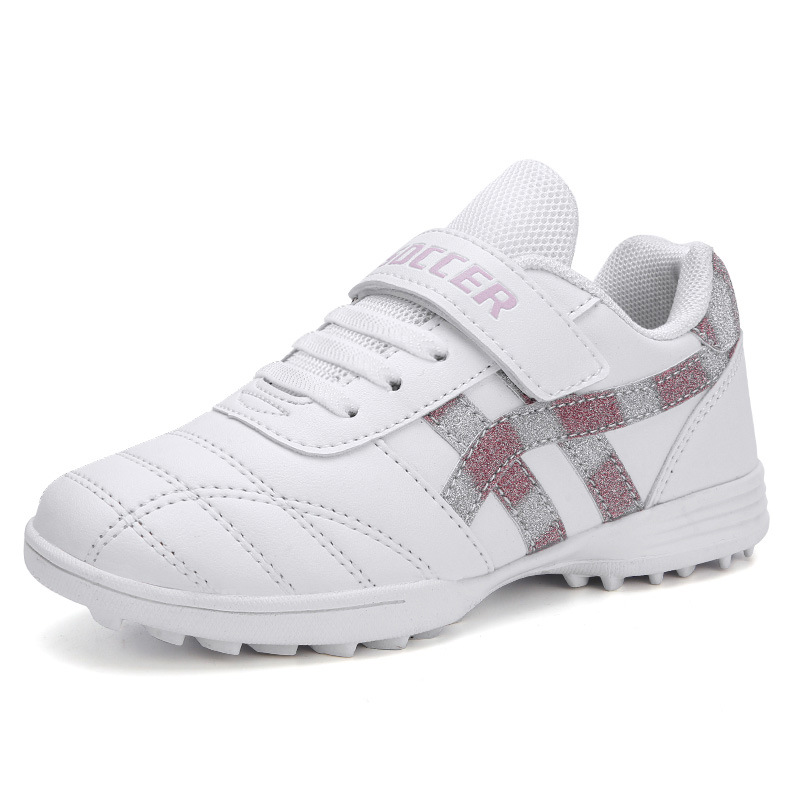 Nuevos zapatos de fútbol para niños velcro para niños zapatos de entrenamiento de césped zapatos deportivos al aire libre para estudiantes de primaria y media escuela