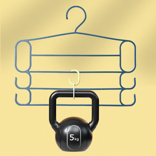 Multifunctional magic trouser rack household trouser clip magic clothes hanger storage clothes drying rack manufacturer wholesale storage rack thickened