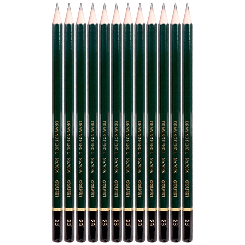 Deli 7082/7083/7084 карандаши HB/2B/2H для живописи, деревянный шестиугольный студенческий набор