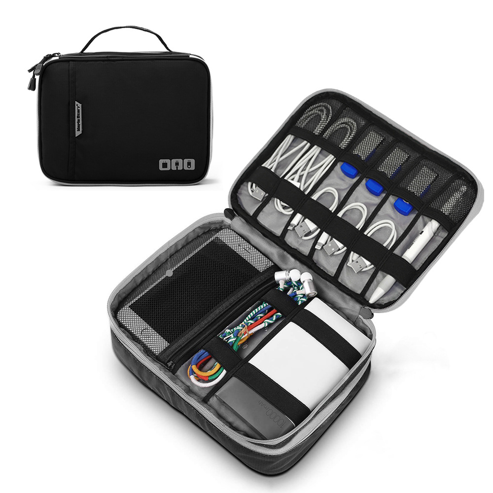 Bolsa de almacenamiento digital de viaje multifuncional transfronterizo auriculares de energía móvil U disco teléfono móvil bolsa de almacenamiento de cable de datos de carga