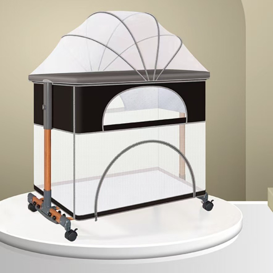 Cuna empalmada cama grande bebé bebé recién nacido plegable multifuncional con mesa de pañales bb cuna bebé
