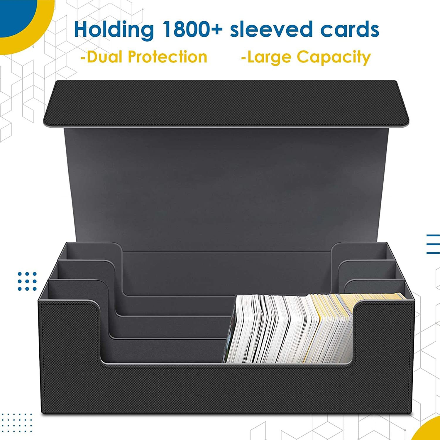 Tarjeta Caja de almacenamiento de tarjeta Caja de tarjeta magnética Caja de bolsillo Ptcg monstruo Bao Ke Meng cubierta caja tablero juego tarjeta de almacenamiento