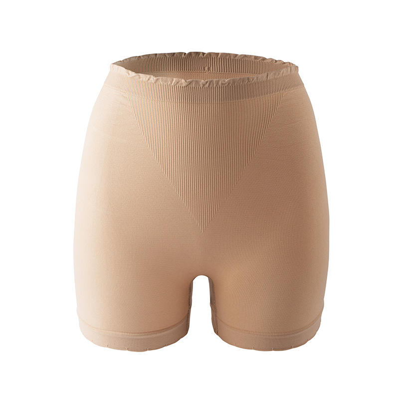 Anti-exposición oído de madera de las mujeres de color sólido boxeadores estiramiento cintura alta algodón inferior entrepierna leggings pantalones de seguridad en stock