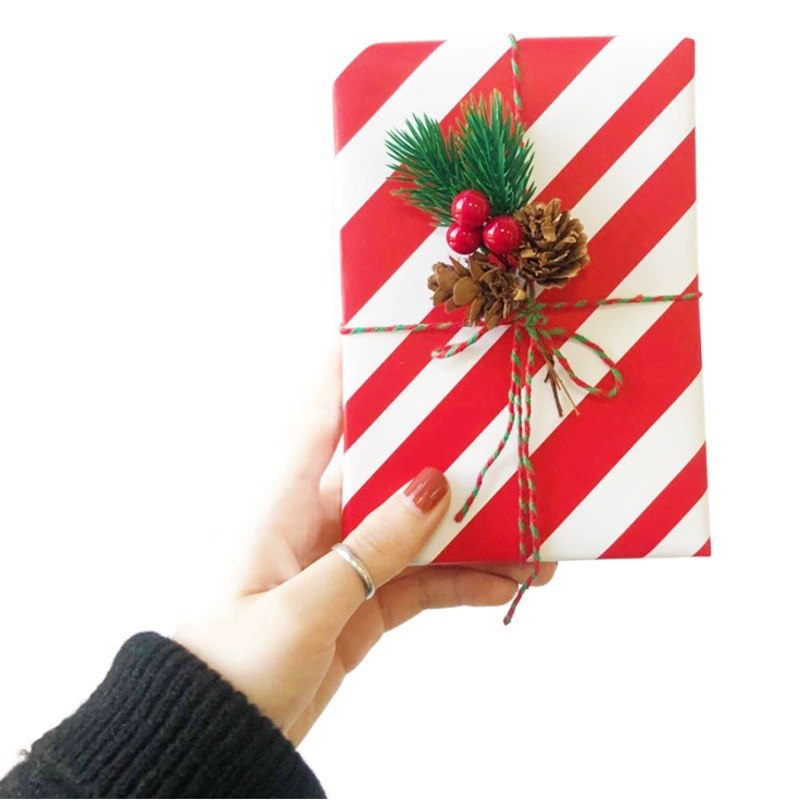 Сосновая игла мини аксессуары для елки Подарочная коробка украшения Искусственный цветок рождественские Украшения настольные красные фруктовые украшения ins