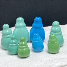 高瓷菱镁矿菜籽黄蓝绿松石三通奶嘴一平安扣顶珠文玩DIY配饰批发