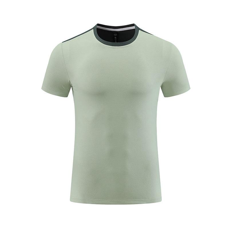Casual contra el color de protección solar camiseta deportiva de mangas cortas ropa antibacteriana absorción de humedad y sudor al aire libre correr ropa de secado rápido para hombres
