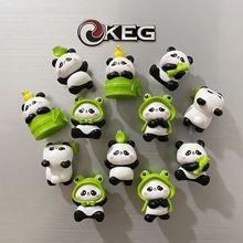 卡通可爱中国特色冰箱贴熊猫文创纪念品旅行冰箱磁贴3d立体创意