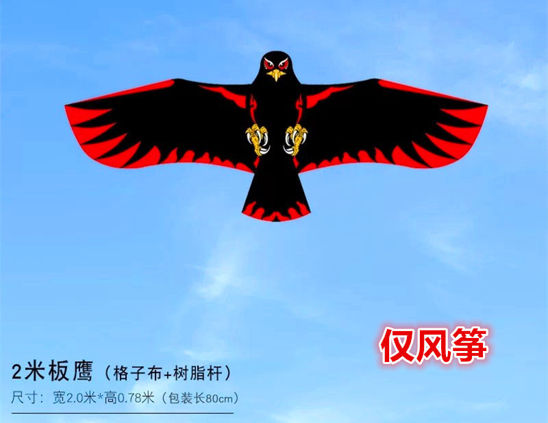 新款板鹰风筝外贸亚马逊专供潍坊风筝微风易飞行2米老鹰风筝批发|undefined