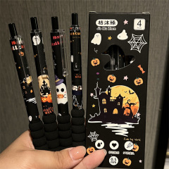 ハロウィーン綿中性ペン高顔値ins風かわいい学生スタイルブラシ問題ペンst頭黒中性ペン