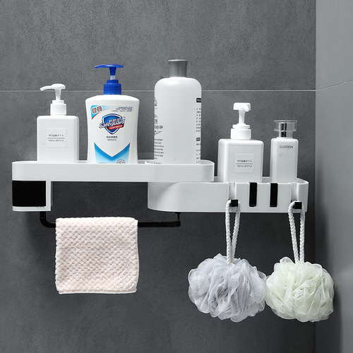 Bathroom kitchen corner storage rack bathroom corner punch-free storage rack bathroom wash ABS storage rack