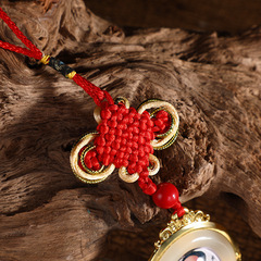 新款水晶玻璃頭像汽車掛件白玉綠玉人物頭像車載內飾擺件廠家批發