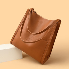 gao质量袋鼠真皮包包女2023新款托特包时尚大容量单肩手提水桶包