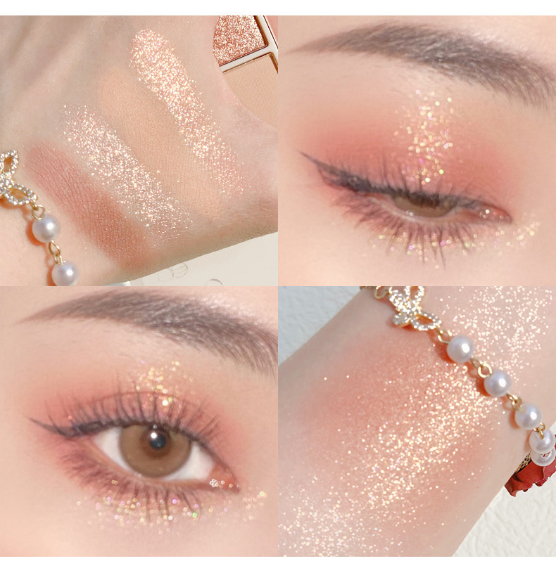 xixi Chestnut 7-color Eyeshadow Palette, Oatmeal Milk tea, nude Chestnut Milk Coffee, Earth Tone Eyeshadow, pearlescent and matte, versatile undefined