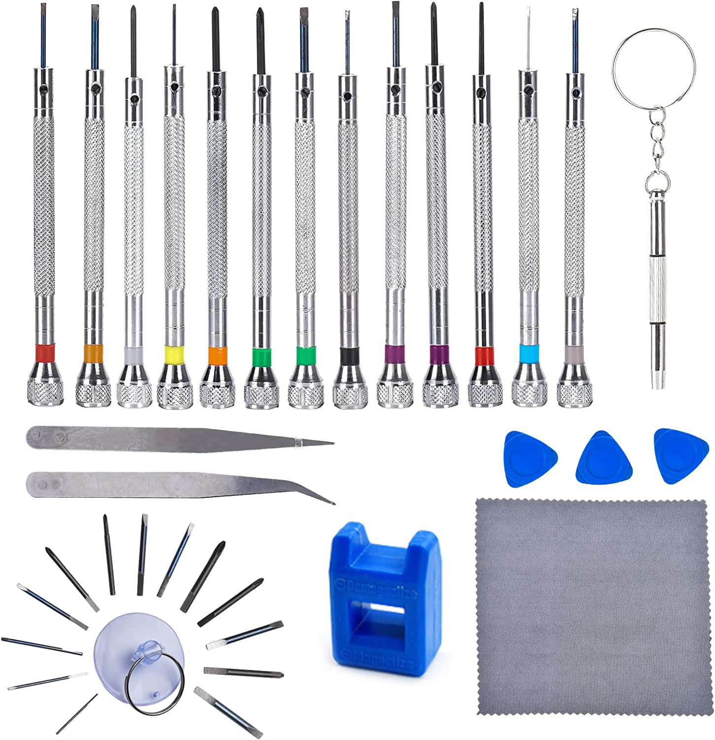 13 件手表维修螺丝刀，0.6-2.0mm 微型精密螺丝刀套装