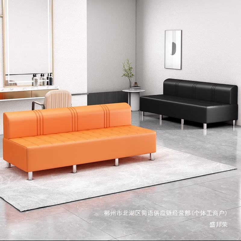 Fábrica directa salón de peluquería sofá salón de peluquería sofá de espera sofá salón de peluquería rojo invitados silla de espera image 2