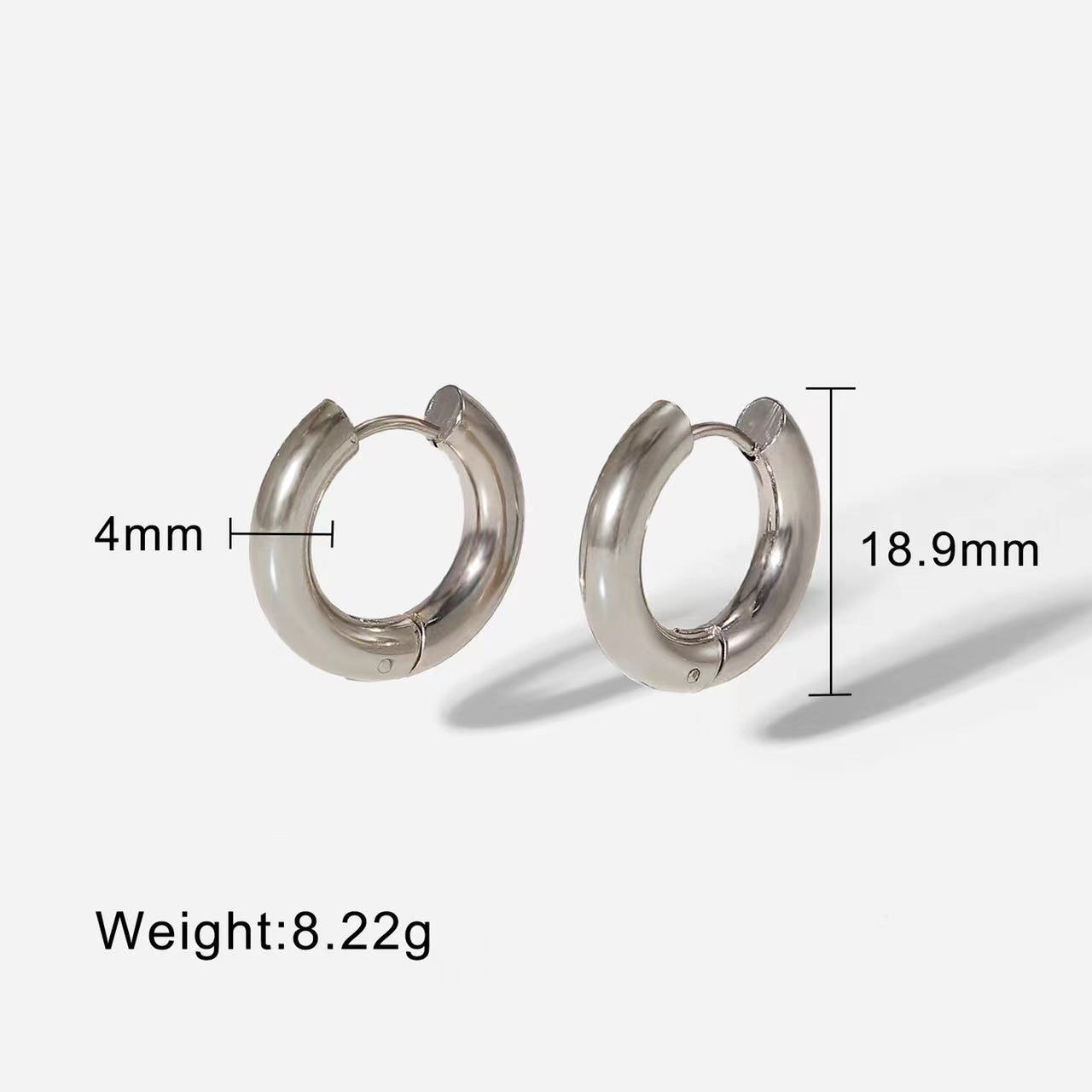 Round Pattern Women'S Gender PVD Coated 18K Gold Real Gold Plated Round 201 Stainless Steel Fashion Waterproof Non Tarnish Earrings