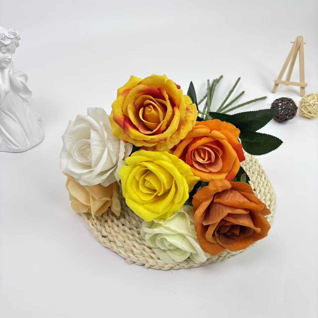 Simulación de flores de rosa de rosa