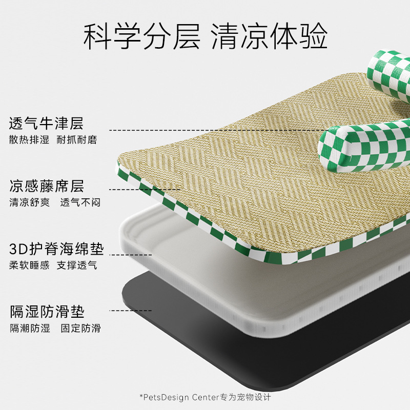 Perro Verano Pequeño y mediano Sofá de perro Tablero de ajedrez en forma de L Nestera Nestera para perros Nestera para gatos Nestera para gatos Nestera para mascotas