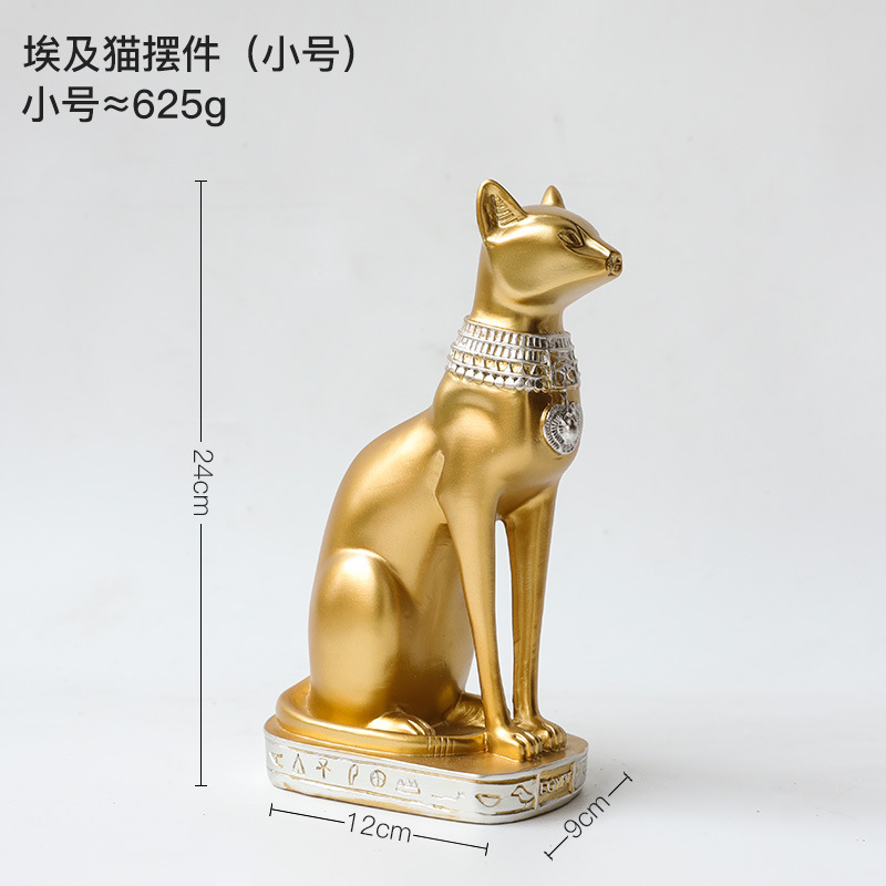 創意異域風情エジプト猫置物樹脂工芸品実用装飾書ろうそく台ソフトプレゼント|undefined