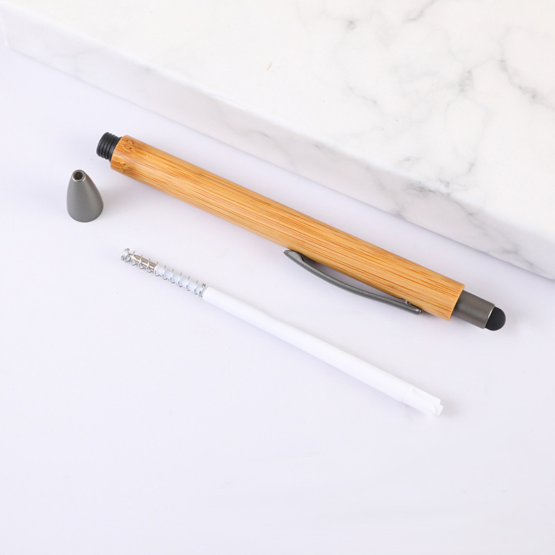 Bolígrafo de bambú táctil, bolígrafo capacitivo, logotipo de grabado, bolígrafo de bambú y madera, bolígrafo de promoción de regalos publicitarios, fabricante de bolígrafos al por mayor