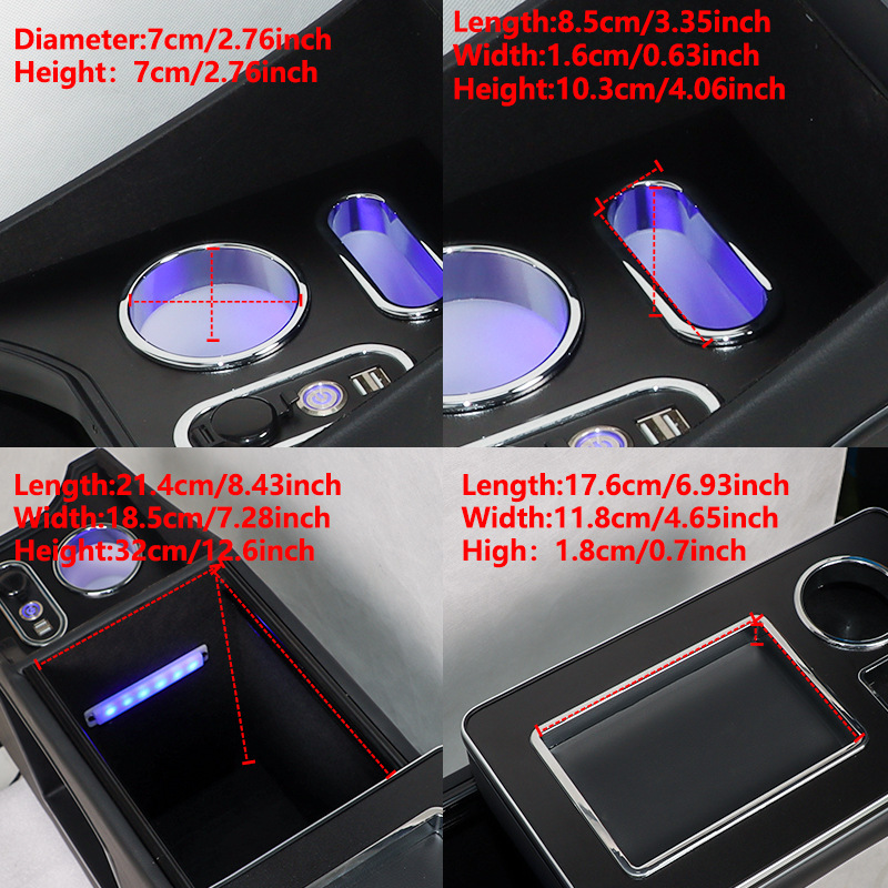 Suitable for Nissan Nv200 Armrest Box Right-Hand Drive Version Central Storage Box Cup Holder Left-Hand Drive Version Center Console Storage Box