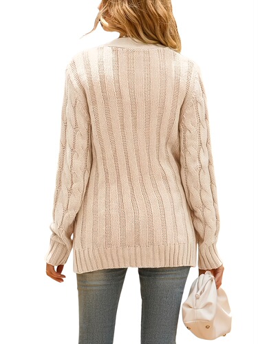 Women's Lightweight V Neck Cardigan Sweater Casual Long Cross-border