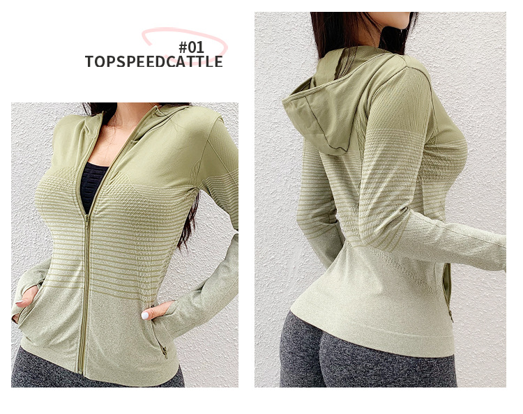 Sports Yoga Jacket Women Hooded Zipper Fitness Clothes Training Gym Long Sleeve Tops Thin Running Outerwear Autumn Winter
